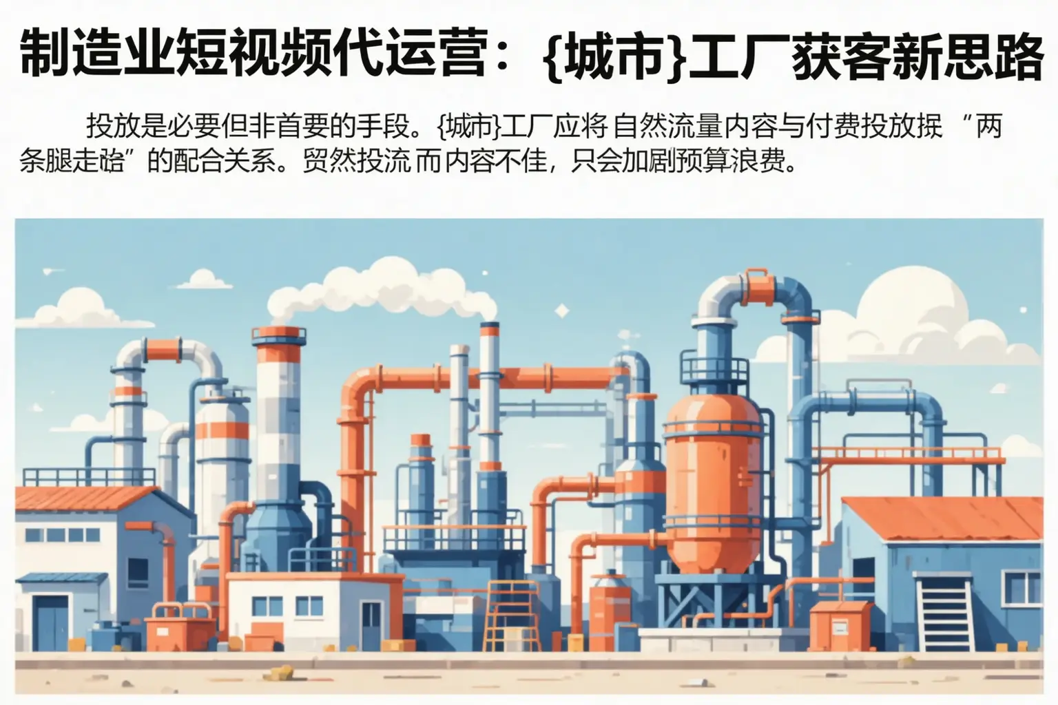 制造业短视频代运营:祁连工厂获客新思路